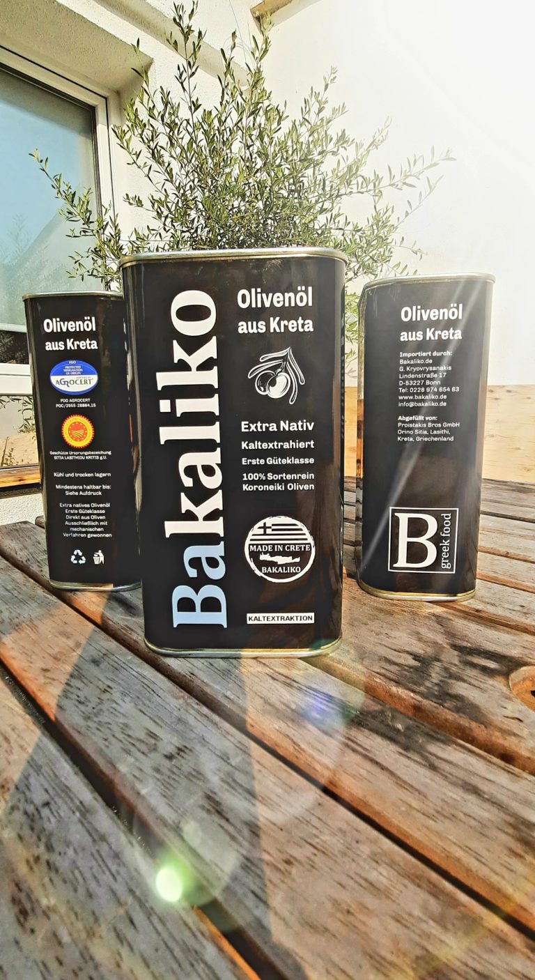 Bakaliko Premium Olivenöl aus Kreta 1 Liter (100% ...